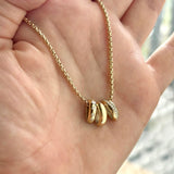 14k 3 Mixed Half Round Slide Bead Box Chain Necklace {Trunk Show}