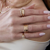 Diamond Twisted Square Wire Ring