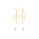 Pearl Wire Hook Threader Earrings