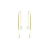 14k Gold Pearl Wire Hook Threaders