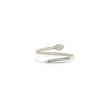 Marquise & Pave Diamond Bypass Ring