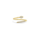 Marquise & Pave Diamond Bypass Ring