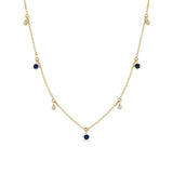 14k Sapphire and Diamond Necklace
