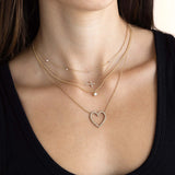 14k Prong Diamond Solitaire Bead Necklace {Trunk Show}