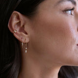 14k Mobile Huggie Bar Hoops