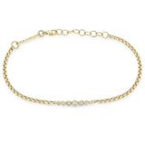 14K Graduated Bezel Diamond Bracelet