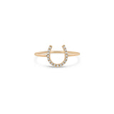 Pave Diamond Horseshoe Ring