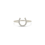 Pave Diamond Horseshoe Ring