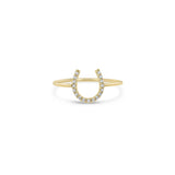 Pave Diamond Horseshoe Ring