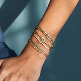 14k Emerald Bracelet with Small Curb Chain {Trunk Show}