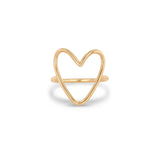 Large Open Heart Ring
