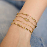 14k Large Mixed Paperclip Rolo Bracelet