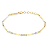 Mixed Gold & Diamond Bar Bracelet