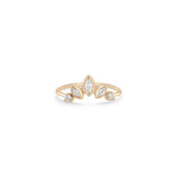 Large Marquise Diamond Fan Ring