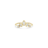 Large Marquise Diamond Fan Ring