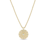 14k Brushed Pave Diamond Supernova Box Chain Necklace {Trunk Show}