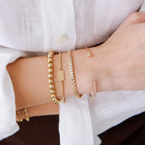 14k Star Dog Tag Bracelet