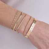 14k Gold Medium Snake Chain Bracelet