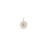 14k Single Small Initial Disc Charm