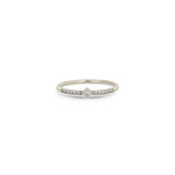 14k Princess Diamond w/ Demi Pave Ring