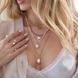 14k 5 Prong Diamond Quad Station Box Necklace {Trunk Show}