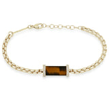14k Tiger Eye Bracelet with Diamonds {Trunk Show}