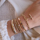 14K Graduated Bezel Diamond Bracelet