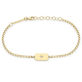 14k Star Dog Tag Bracelet
