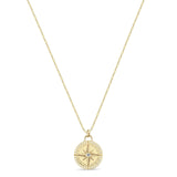 Small Compass Medallion Necklace