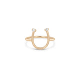 Baguette Diamond Horseshoe Ring
