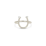 Baguette Diamond Horseshoe Ring