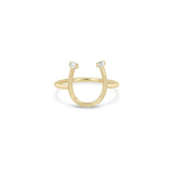 Baguette Diamond Horseshoe Ring