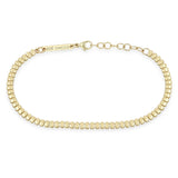 14k Gold Puffed Oval Link Bracelet