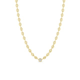 14k Floating Diamond Small Puffed Mariner Necklace {Trunk Show}