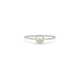 14k Gold Tiny Horseshoe Ring with Diamond