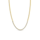 Diamond Tennis Segment on Curb Chain