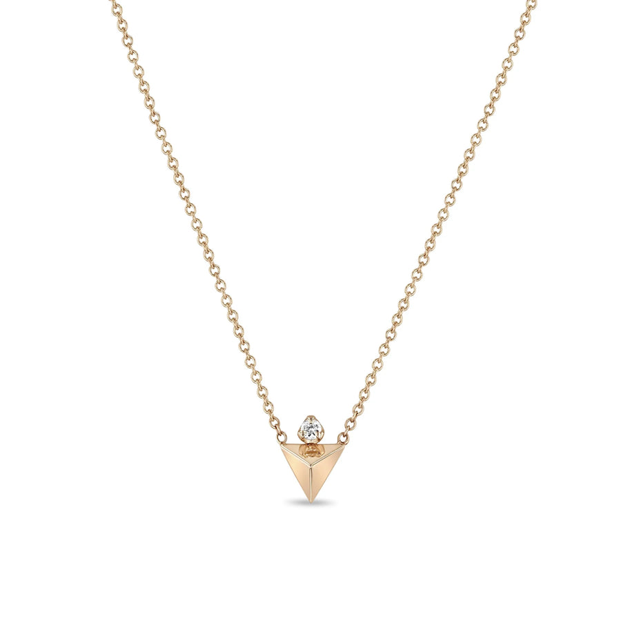 Diamond & Triangle Pyramid Necklace