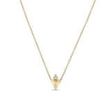 Diamond & Triangle Pyramid Necklace