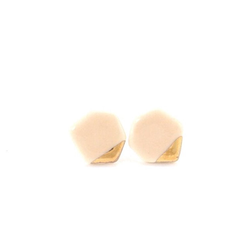 Porcelain Geo Studs