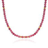 Beaded Necklace with Gold Detail
