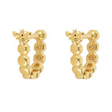 Small Queen Bee Diamond Huggie Hoops