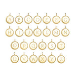 Round Charm Initial Necklace