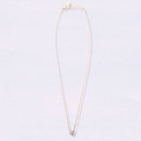 Dainty Silver + Gold Heart Necklace