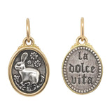 Baby Oval Rabbit Charm