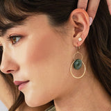 Cali Earrings -Green Quartz