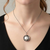 Silver Wire Wrapped Pearl Necklace