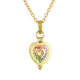Medium Spinning Heart Rainbow Pendant