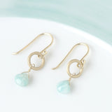 Amazonite Heart Briolette Earrings