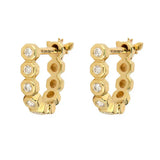Small Queen Bee Diamond Huggie Hoops