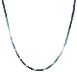 Delicate Ombre Blue Sapphire Beaded Chain